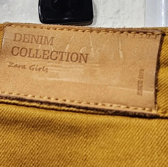 Zara Girls Skinny Mustard Color Jeans - Size 13-14 - Picture 4 of 5